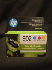 Genuine HP 902 Cyan Magenta Yellow 3PK Ink Cartridges OfficeJet Pro 6954 03/2024