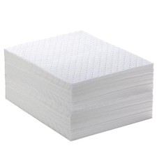 Spill Absorbent Pads 15 X 20 Heavyweight Oil Absorbing Mats White Heavy 30PCS
