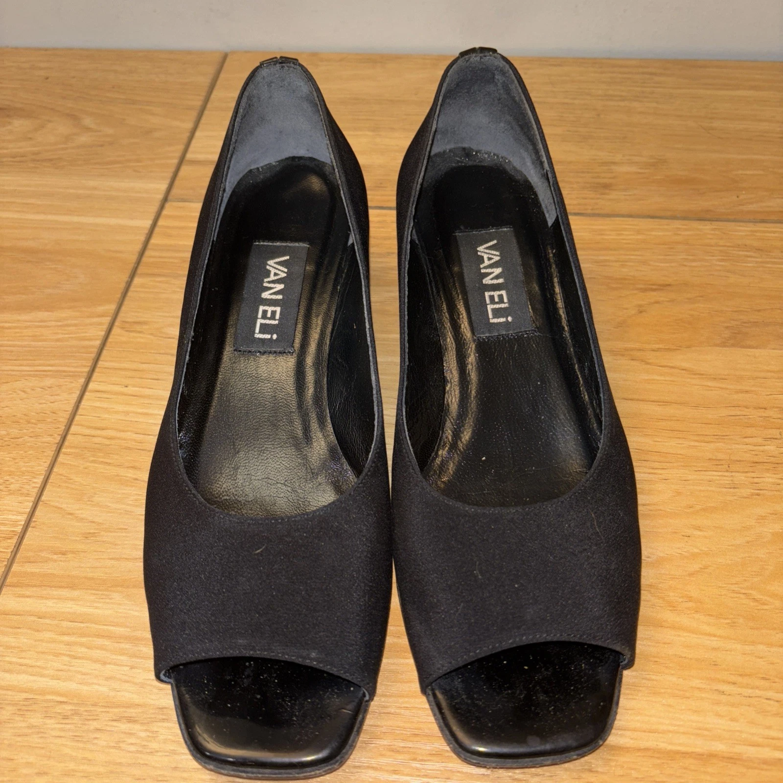 VANS Sandali Van Eli donna 7 decolte slip on nere punta aperta casual tacco comodi