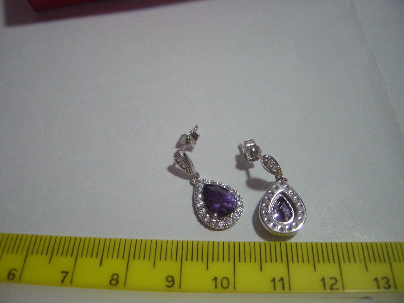 superb Solid Silver Earrings-high graded cubic zi… - image 5
