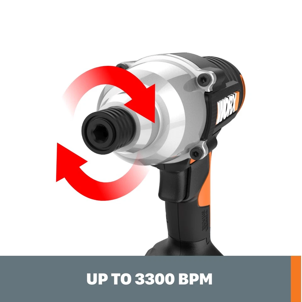 Destornillador de impacto de litio WX291L.9 Worx 20V Max - Solo herramienta Foto 4 de 4