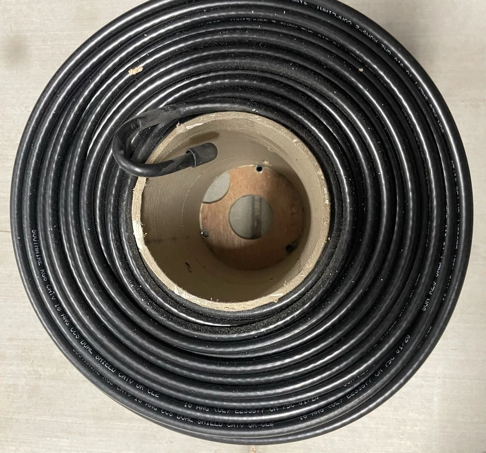 Southwire RG6 Coaxial Cable Spool - Dual Shield CATV 18 AWG - ~400ft Left - Used - Image 3 of 4
