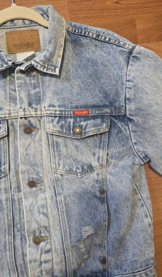 Chaqueta de mezclilla Wrangler G-Jean vintage de los 90 para hombre XL azul vaquero occidental camionero Foto 4 de 4