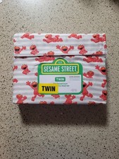 Elmo Sesame Street TWIN SIZE Bedsheets 100 Cotton Sheet Set 15" Deep Pocket