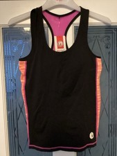 NEW BNWT Red Tag Active Black Racer Back Vest Gym Top Size L Large 12-14