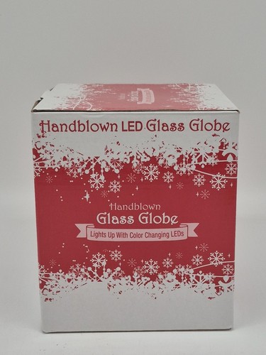 Hand Blown Glass Christmas Globe LED Glass Christmas Tree Vintage Kmart - Picture 3 of 4