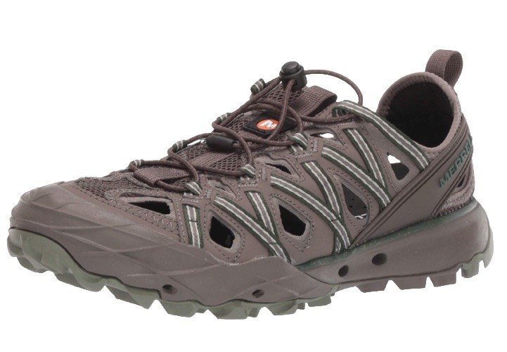 Sandali da trekking Merrell Choprock uomo 11 1 2 pelle boulder suola vibram eccellenti