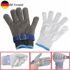 Edelstahl Stechschutzhandschuhe Sicherheits Kettenhandschuh + Baumwollhandschuh