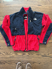 The North Face Men’s Red/Black Colorblock USA Made Full Zip Fleece Jacket M