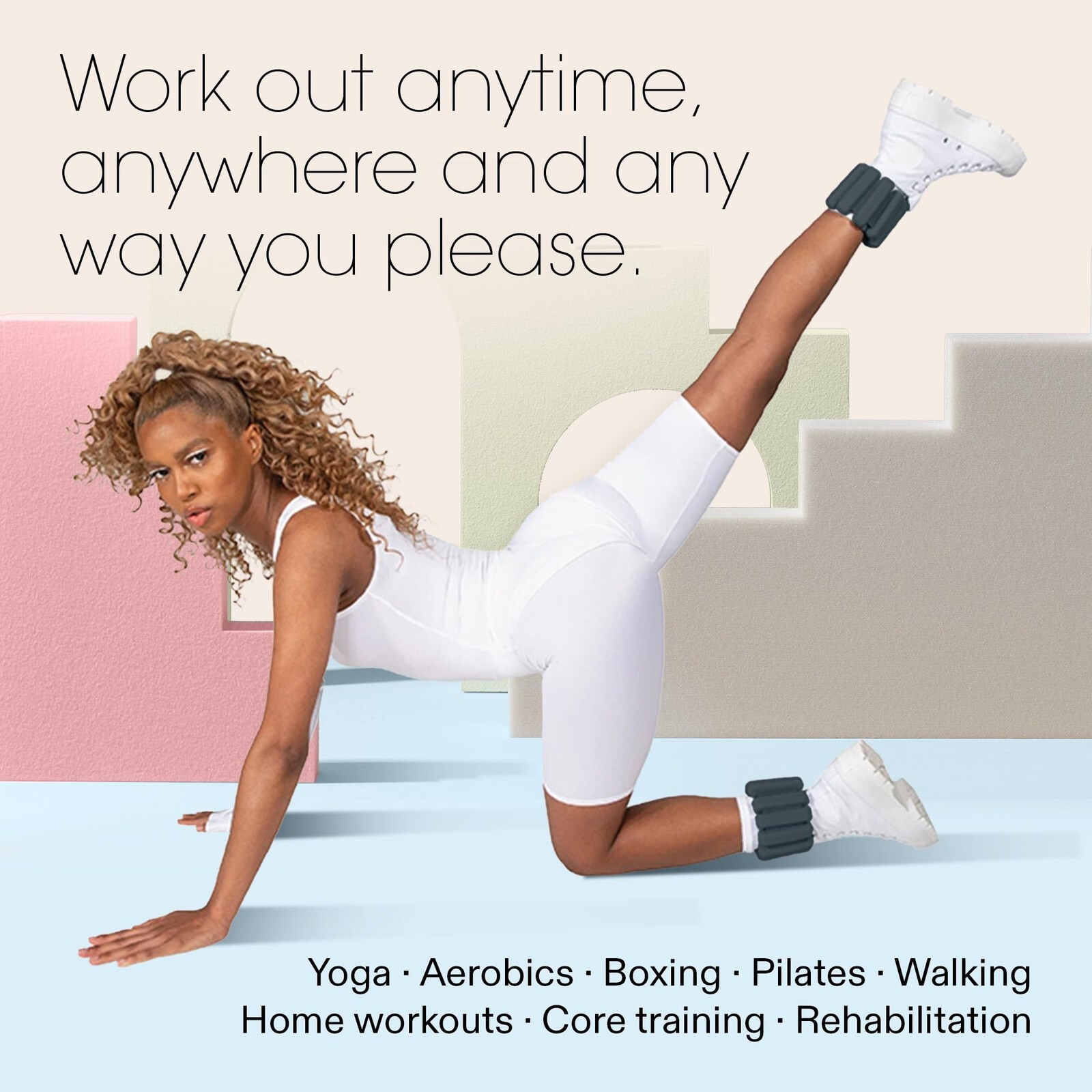 BALA Power Dumbell Kit - Bangles, Bars, Power Ring In Sexy Charcoal Black New