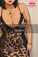 🐆 Lingerie Ultra Sexy Satinée Nuisette Coquine Léopard & Dentelle Noire Love