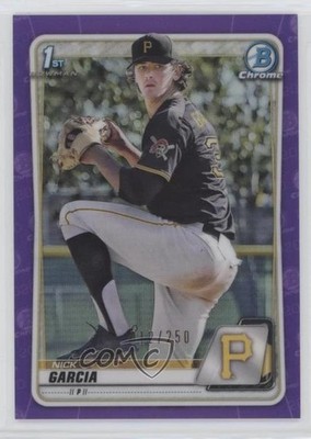 2020 Bowman Draft Chrome Purple Refractor 12/250 Nick Garcia #BD-90 s3g