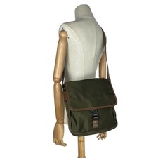 Auth PRADA  Shoulder Messenger Bag Khaki Brow...