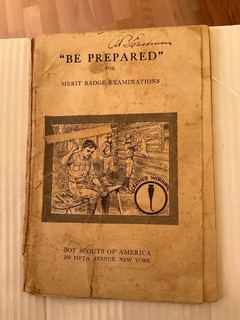 Leather Working Merit Badge Book 1920 White Cover Edition Boy Scout Advancement