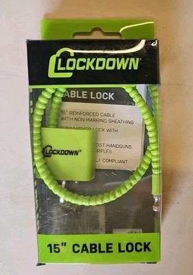 Lockdown 15'' Cable Lock, Keyed Padlock