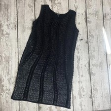 Klass Collection Black Embellished Dress - Size 16 - Textured Party Evening BNWT