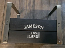 Rare Jameson Irish Whiskey Black Barrel Wooden Bar Caddy