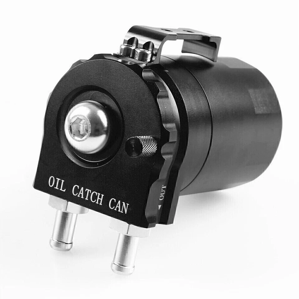 300ml Car Oil Catch Can Tank & Breather Engine Air Oil Separator Tank Reservoir Foto 3 de 4