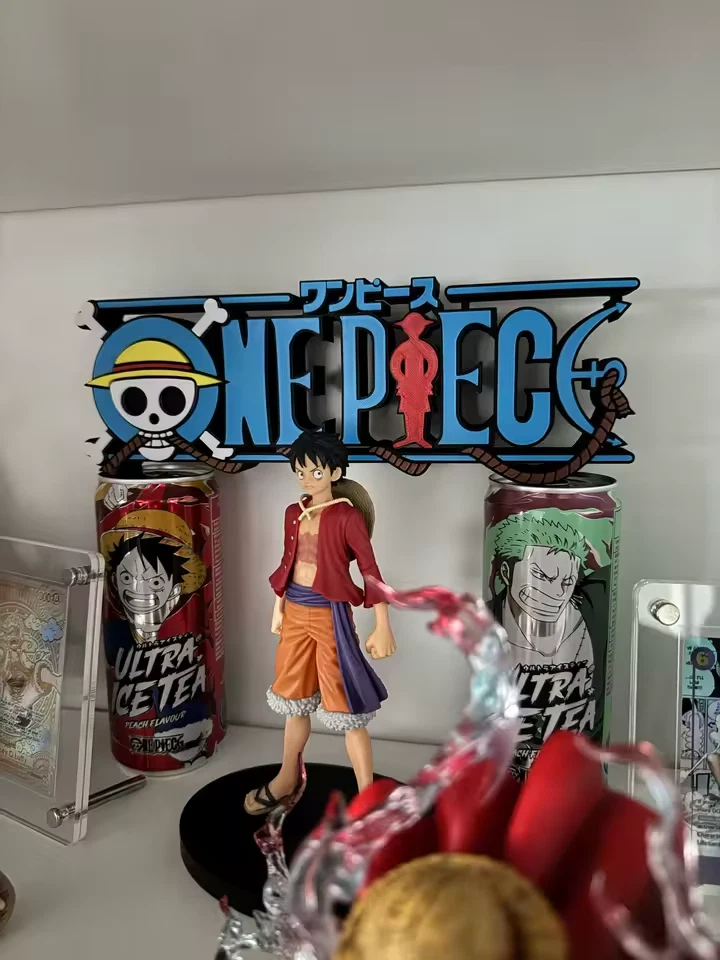 One Piece 3D Logo Figur 20cm Anime Display Stand Deko Sammler 15,20,25cm Foto 4 de 4