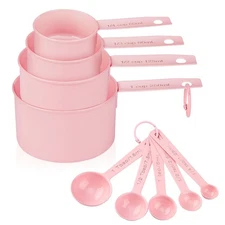 Measuring Cups and Spoons Set of 9 Stainless Steel for Cooking and Baking