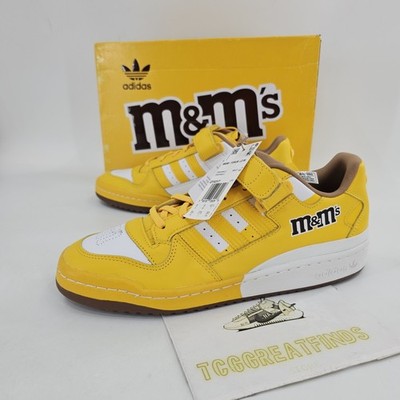 Adidas M&M's Forum Low 84 Mens Size 9.5 Shoes Yellow White Sneakers NEW