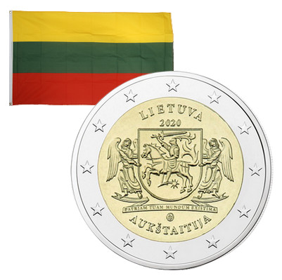 2 Euros commémorative Lituanie Région de Aukstaitija 2020