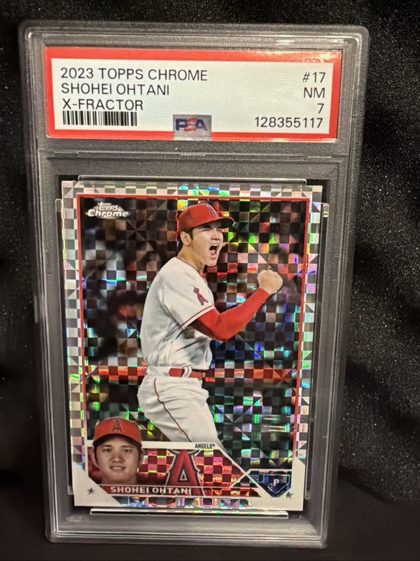 Shohei Ohtani Topps 2023 Chrome X-Fractor PSA 7 #17 Los Angeles Angels