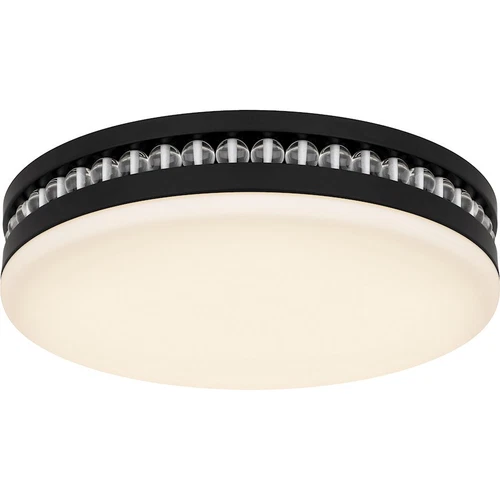 Quoizel Carey Light Flush Mount, Matte Black/Opal Etched Glass - QFL6785MBK - Picture 1 of 1