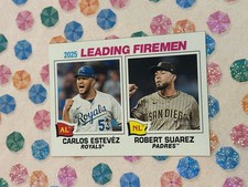 2026 Topps Heritage Robert Suarez/Carlos Estevéz Leading Firemen #8 (E)