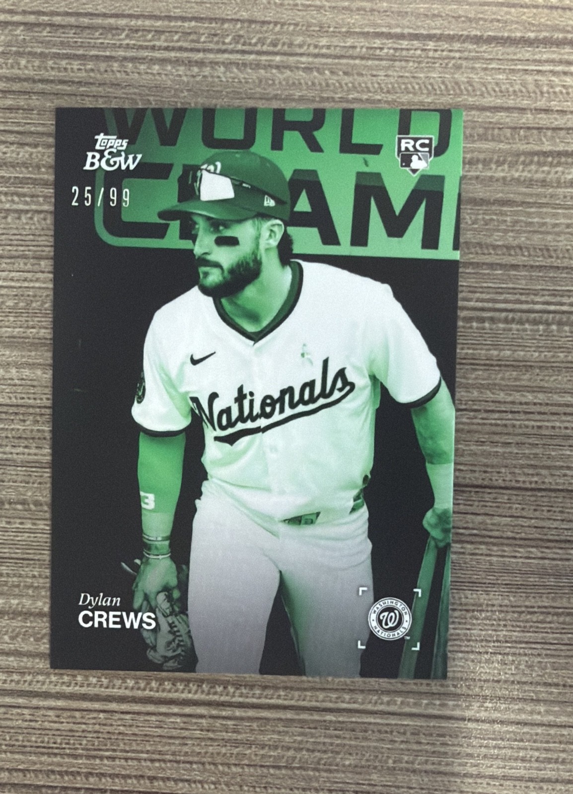 2025 Topps Black & White - Dylan Crews #051 Green /99 (RC)