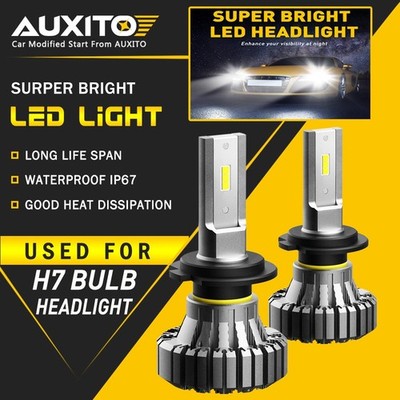 2X 120W 20000LM CSP H7 LED Headlight Kit High Beam Light Bulbs White High Power