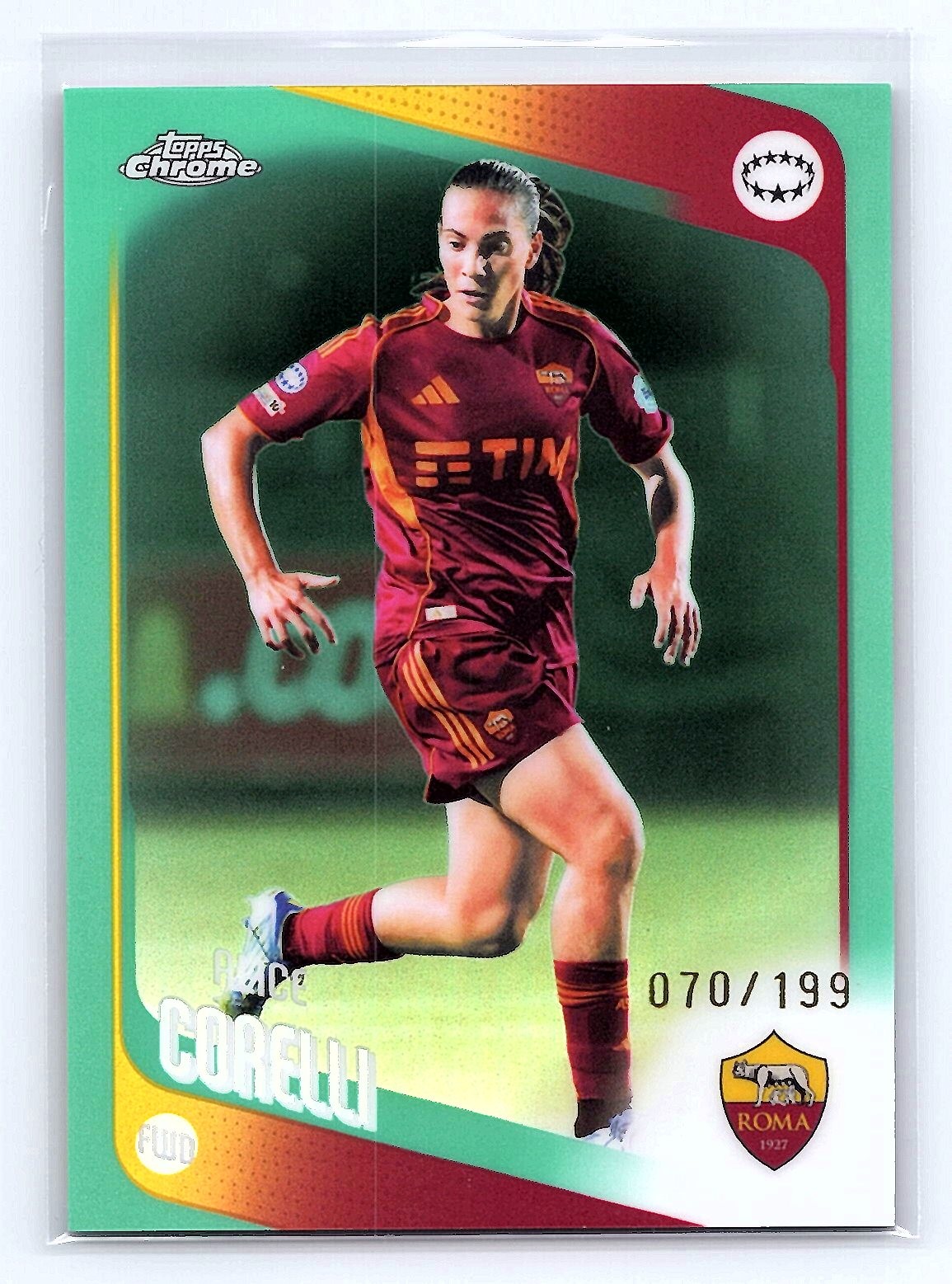 Alice Corelli 2025-26 Topps Chrome UWCL #85 Aqua Refractor /199 