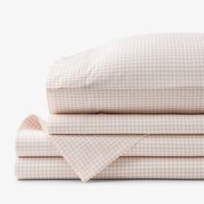 Company Kids Ditsy Gingham Classic Cool Organic Cotton Percale Bed Sheet Set
