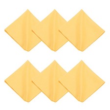 6Pcs 8x8" Microfiber Cleaning Cloth for Glasses Screens Camera Lenses, Yellow