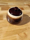 Vintage McCoy "Brown Drip" 3 3/8 Inch Sugar Bowl Pottery Collectible Coffee/Tea