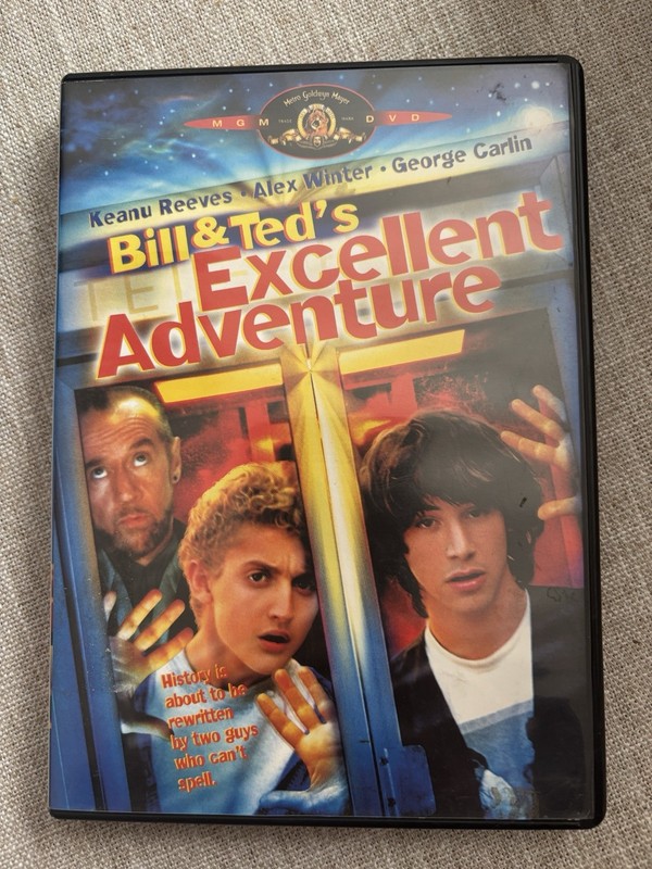 Bill & Ted's Excellent Adventure (DVD, 1989) W/ Insert Keanu Reeves Alex Winter