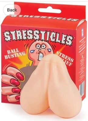 Ball Busting Beige Squeeze Ball Stress Relief Squeezable Stress Reliever