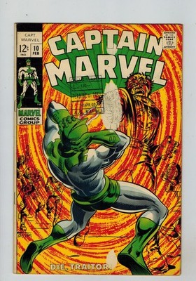 Captain Marvel (1968) #  10 (6.0-FN) (2218834) Stamp on cover 1969