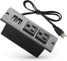 Conference Recessed Power Strip Socket with USB Ports,Table Power Strip,Desktop