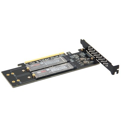 M2 solid-state drive array card PCIE4.0 X16 to four bay NVME expansion card