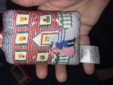 Christmas Ornaments Vintage 1985 Needlepoint Unique