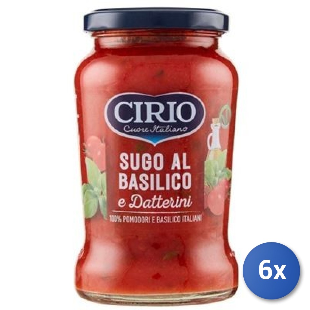 6X Multipack Cirio Datterino Basil Tomato Sauce 350G