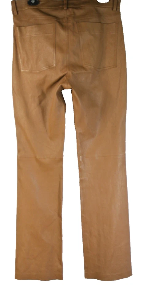 NUEVO, VINCE Pantalón Corte Bota Cuero Elástico en Marrón Talla 12 #P3731 Foto 3 de 4
