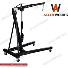 NEW 1 Ton Tonne Engine Crane Stand Hoist lift Jack Hydraulic Folding Grey US