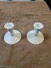 Fenton Hobnail Milk Glass Candle Holder