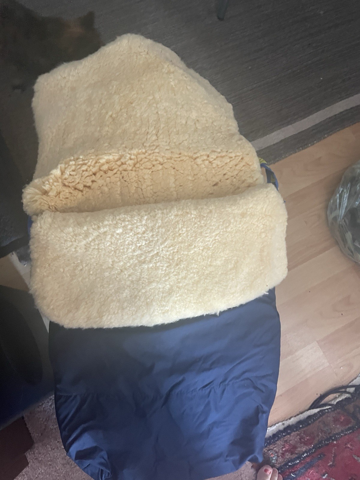 Sacco Poggiapiedi Kaiser Buggy Passeggino Pelle di Agnello Invernale