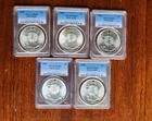 1986 American Silver Eagle $1 PCGS MS 69 - Lot Of 5 Key Date ASE  * TONED *