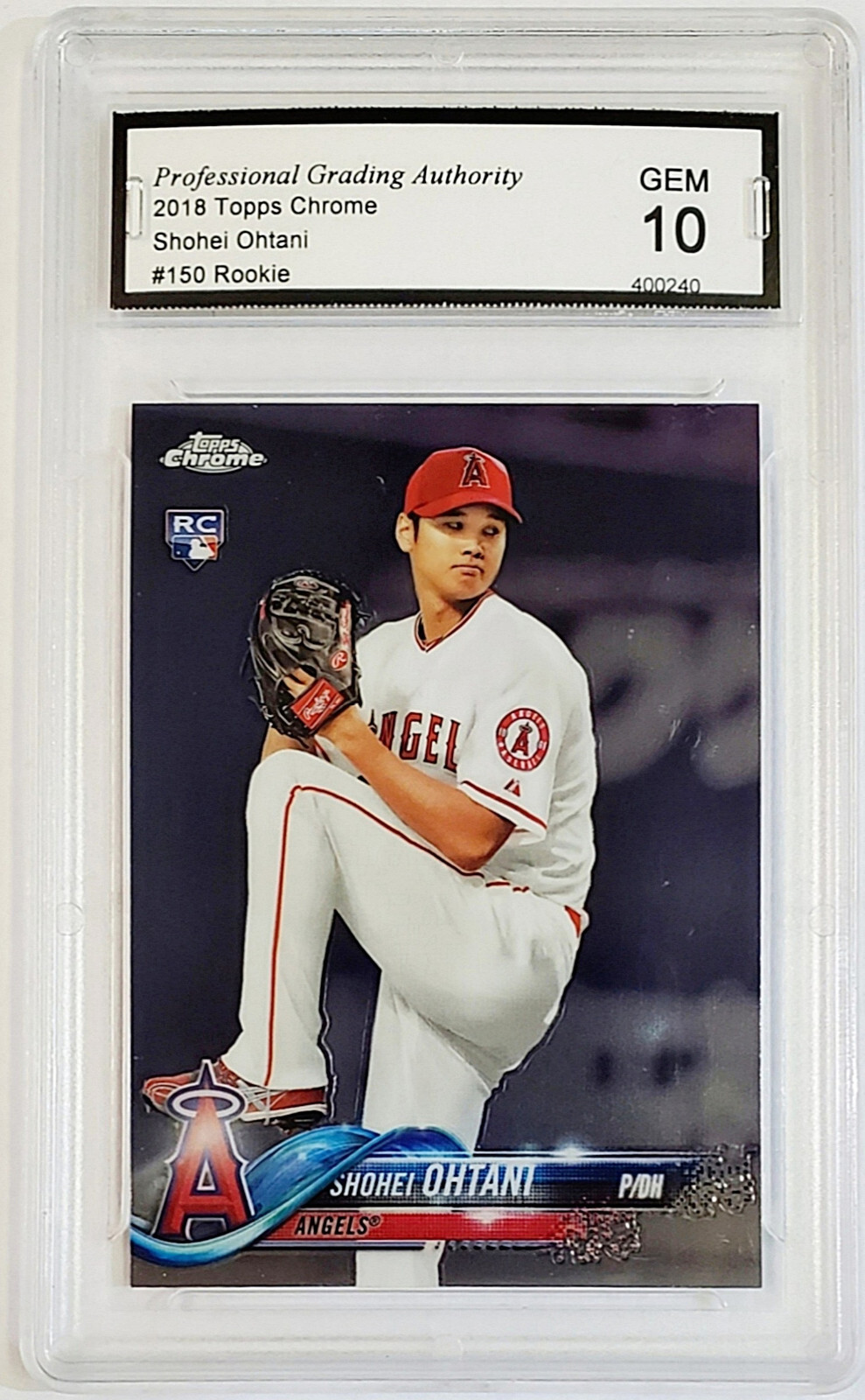 🔥 GRADED 10! SHOHEI OHTANI ROOKIE 2018 TOPPS CHROME #150, ANGELS, MVP, ROY!