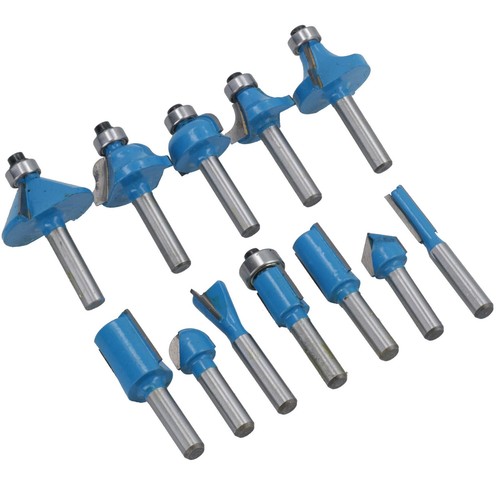 12pc Tungsten Carbide Tip TCT Router Bit Set With 1/4 Shank Cutter Laminate - Picture 6 of 6