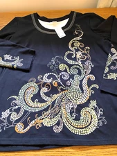 Christopher & Banks Women's Top Size XL Long Sleeve New Tags Japanese Design